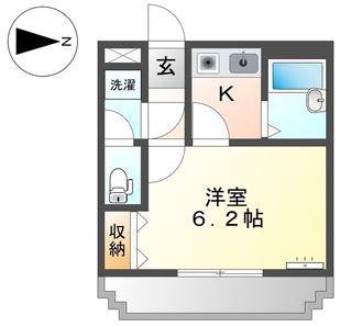 グランチェスタ(1K/1階)の間取り写真