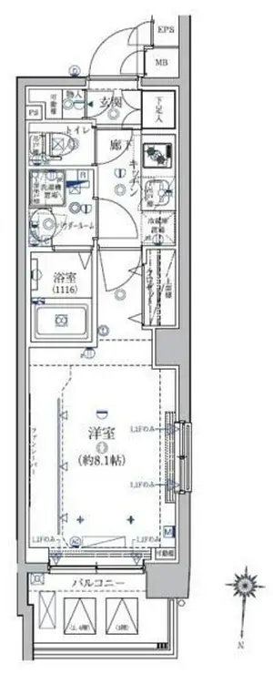 クレイシア菊川 7階階 間取り