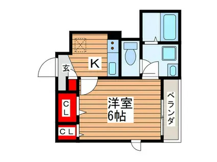 リブリ・16(1K/1階)の間取り写真