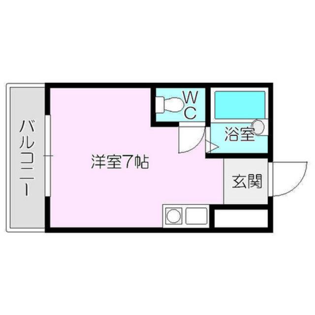 エクセレント上新6(ワンルーム/3階)の間取り写真