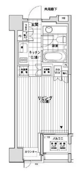 カスタリア銀座 9階階 間取り