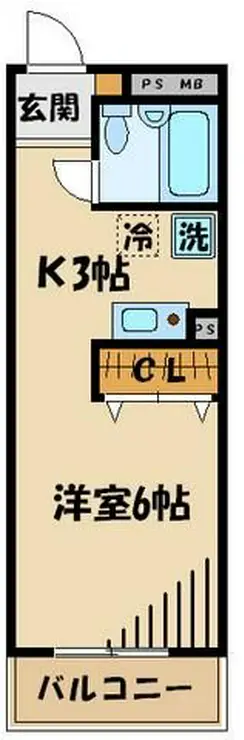 昭島コートエレガンスD 3階階 間取り