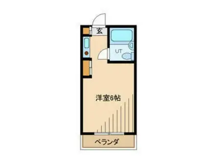 シュロスつつじヶ丘(ワンルーム/1階)の間取り写真