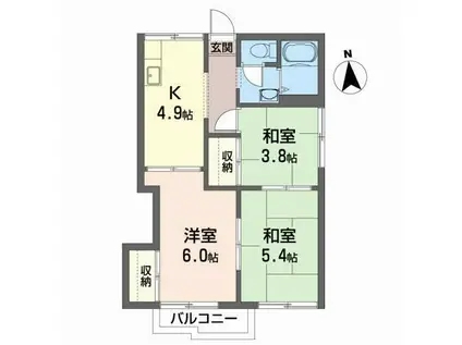 メゾン泉(3K/2階)の間取り写真