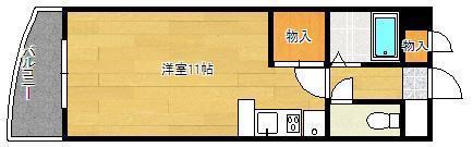 けやき通内山(ワンルーム/7階)の間取り写真