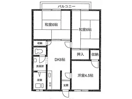 吉沢ハイツ(3DK/2階)の間取り写真