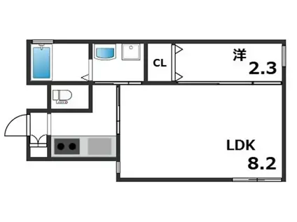 BRONTE AIOI(1LDK/3階)の間取り写真