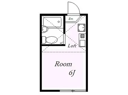 ネオステージ川崎小田(ワンルーム/2階)の間取り写真