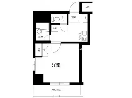 VIDA017(1K/3階)の間取り写真