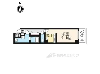 DAIKI PLACE 千本(1K/5階)の間取り写真