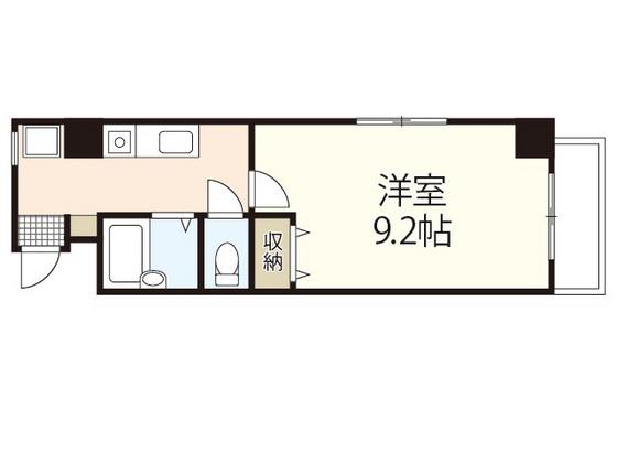MHYビル清水(1K/4階)の間取り写真