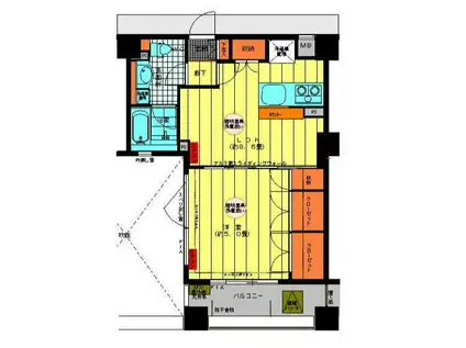 T-ANGLE(1LDK/8階)の間取り写真