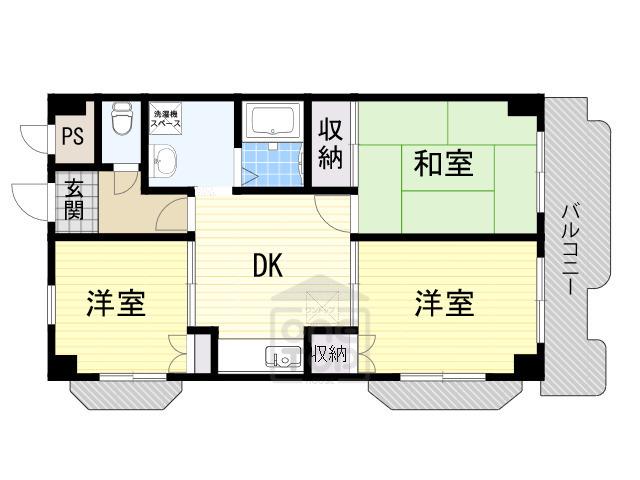 アビタシオン西緑丘(3DK/3階)の間取り写真