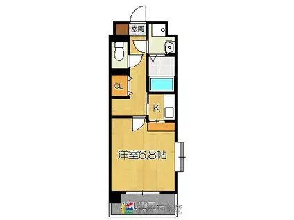 サムティ筥崎宮前(1K/12階)の間取り写真