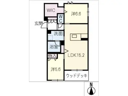 PETRA IKESHITA(2LDK/1階)の間取り写真