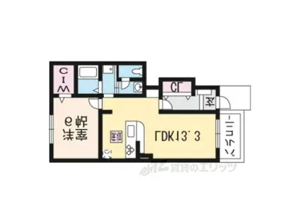 ルガルボニート Ⅱ(1LDK/1階)の間取り写真