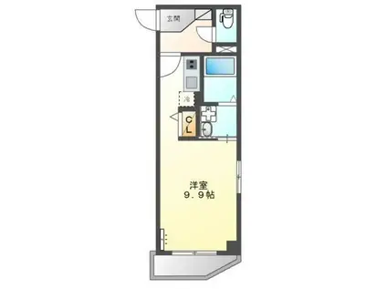グランデMINAMI I(ワンルーム/3階)の間取り写真