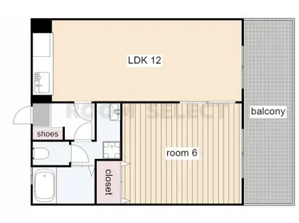 佃マンション(1LDK/2階)の間取り写真