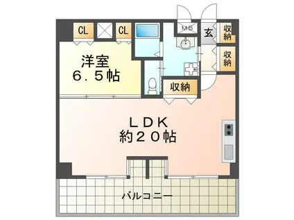 SOFIT CLUB(1LDK/7階)の間取り写真