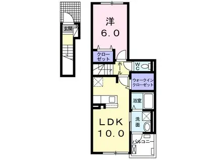 ルル オブ 千里丘プログレッソ(1LDK/2階)の間取り写真