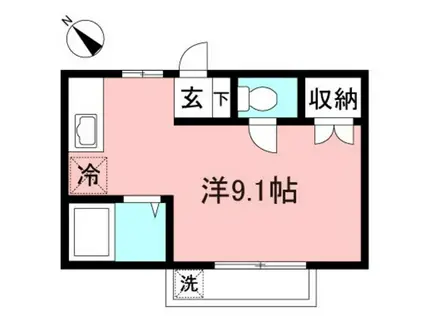 好月堂コーポ(ワンルーム/2階)の間取り写真