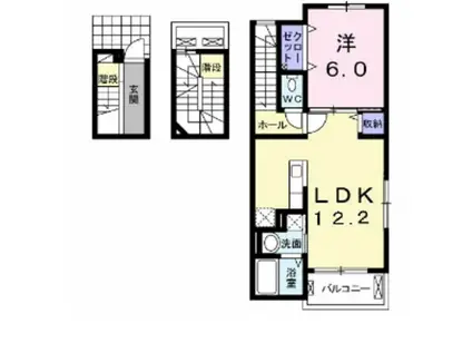 グラン シャリオⅡ(1LDK/3階)の間取り写真