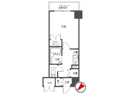 アーバイル文京白山(1K/8階)の間取り写真
