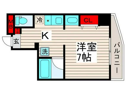 第131新井ビル(1K/5階)の間取り写真