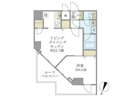 エレミ本蓮沼(1LDK/3階)の間取り写真