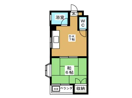 竹内ハイツ(1DK/3階)の間取り写真