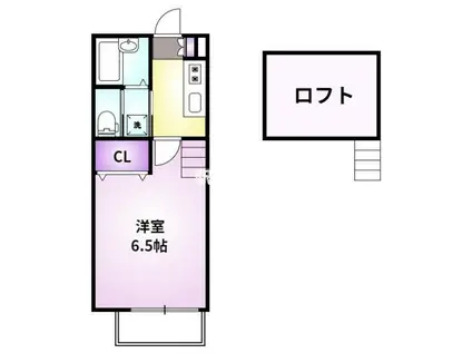 Aレガート久留米大前 B棟(1K/1階)の間取り写真