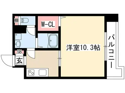 グレイス泉(1K/3階)の間取り写真