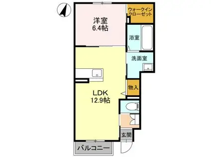 ベルネーレ(1LDK/1階)の間取り写真