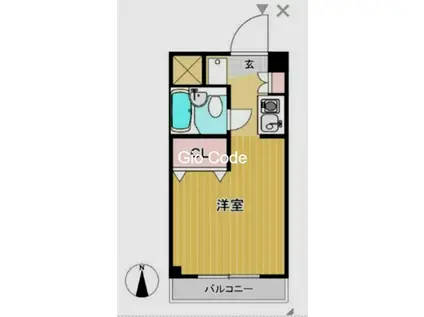 シャルマン高砂II(ワンルーム/2階)の間取り写真