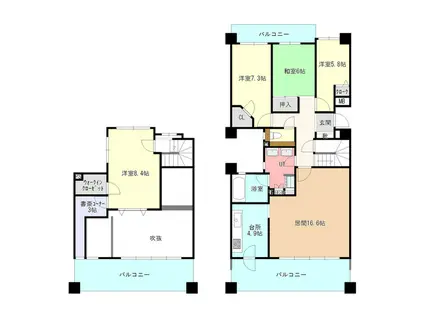 シティアベニュー平岸 511(4SLDK/5階)の間取り写真