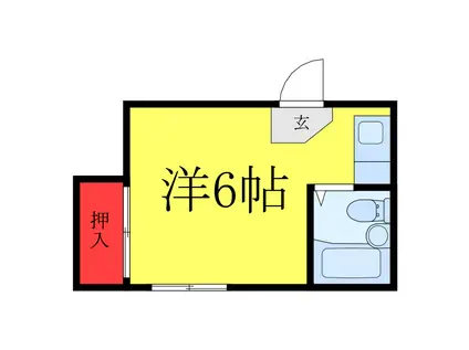 メゾンワカツキ(ワンルーム/3階)の間取り写真