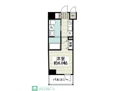HY`S西横浜ハイズニシヨコハマ(1K/1階)の間取り写真