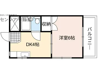 フジイハイツ(1DK/3階)の間取り写真