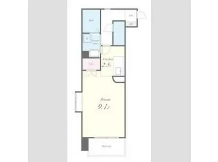 HIRO尾頭橋(1K/1階)の間取り写真