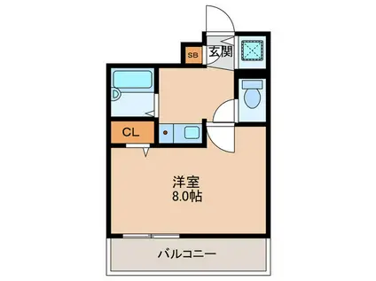 ヴィラアカデミア(1K/6階)の間取り写真