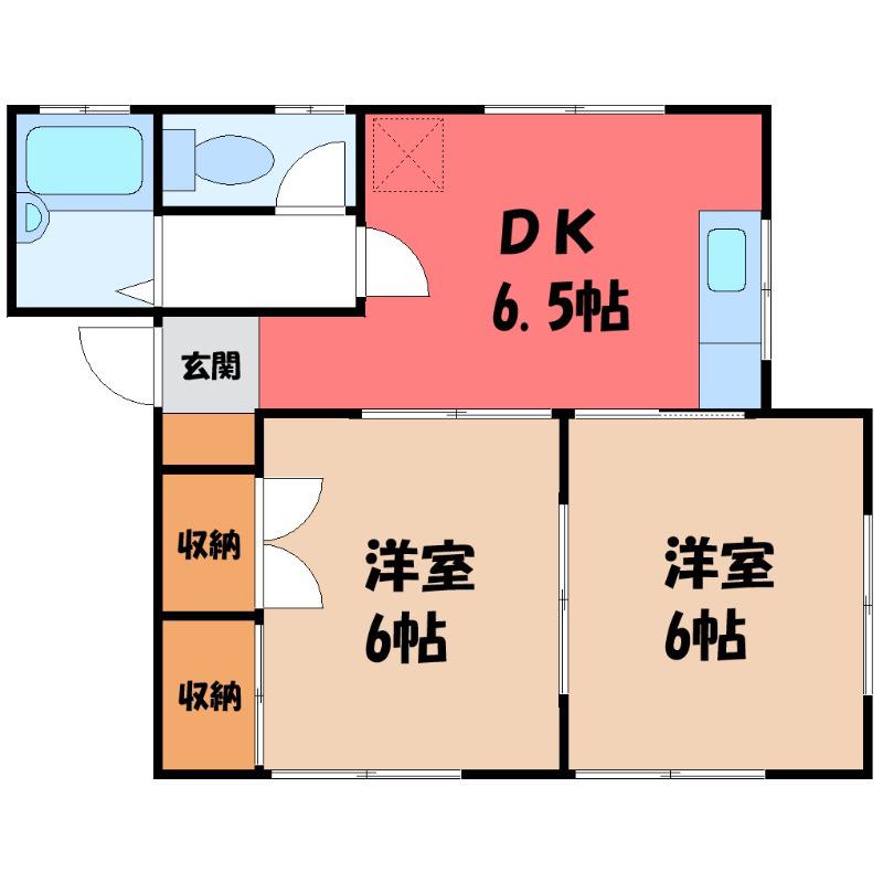 エミネントハイツ(2DK/1階)の間取り写真