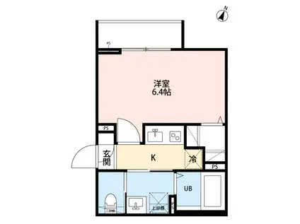 ROBOT HOME 習志野台(1K/2階)の間取り写真