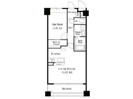 BEL MERISSA(1LDK/1階)の間取り写真