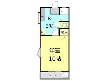モジュール(1K/2階)の間取り写真