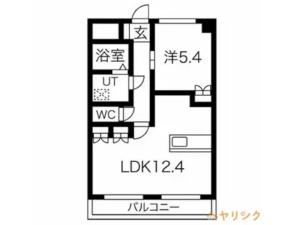 スカイウイング(1LDK/1階)の間取り写真
