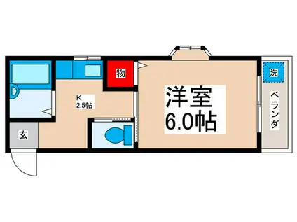 ホワイトヴィラ(1K/1階)の間取り写真