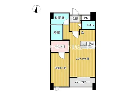 スカイガーデン(1LDK/8階)の間取り写真