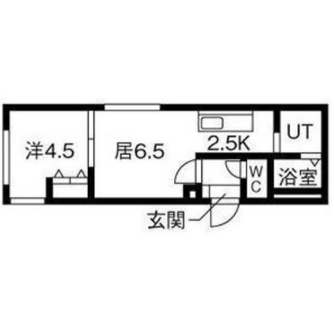 グランツ琴似(1LDK/3階)の間取り写真