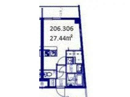 SKビル拾番館(ワンルーム/2階)の間取り写真