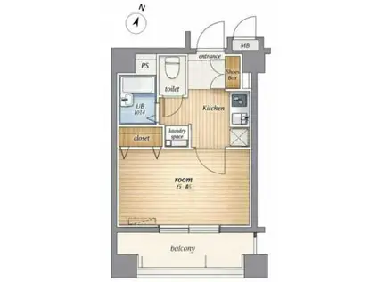 サンテミリオン本駒込六義園(1K/10階)の間取り写真